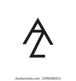 Diseño de logotipo de letras monográficas AK o KA