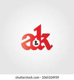 ak Letter Logo Design. Creative Letter Logo Template.
