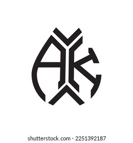 AK letter logo design.AK creative initial AK letter logo design . AK creative initials letter logo concept.
