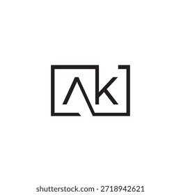 Projeto do logotipo da carta AK. AK Creative letter logo design vetor, AK Letter Initial Logo Design.