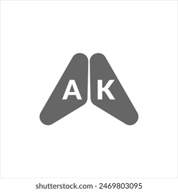 Diseño del logotipo de la letra de AK sobre fondo blanco. Diseño moderno creativo del logotipo de la letra de AK. Diseño de Vector.
Letras AK, AK logo Plantilla de Vector.