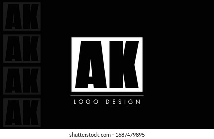 AK Letter Logo Design Template Vector
