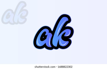 Vector de plantillas de diseño de logotipo AK
