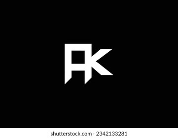 AK Letter Logo Design Template Vector. Letter AK logo design template elements. Modern letter AK logo design vector for business company