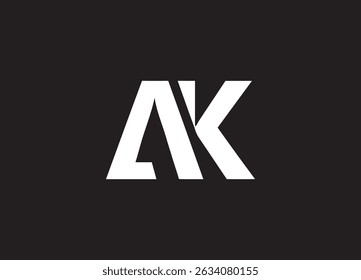 AK Letter Logo Design Template Vector icon.  Modern letter AK logo design vector for business company
