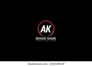 Projeto do logotipo da letra AK. Exclusivo atraente criativo moderno inicial AK inicial baseado letra ícone logotipo