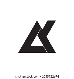 AK letter logo design vector