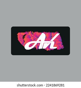 AK letter logo design of vector