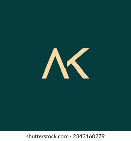 Design-Vektorbild für AK-Letter-Logo