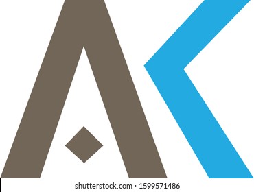 AK letter logo template Vector