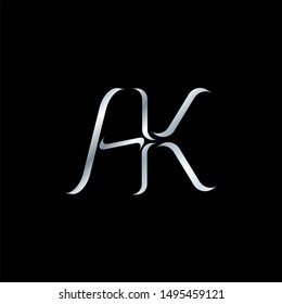 AK Letter monogram with abstrac concept style design