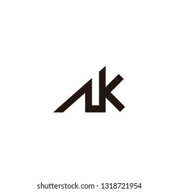 ak letter vector logo