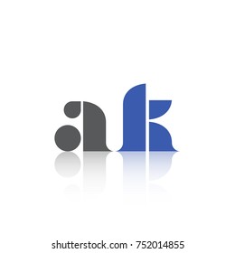 Ak Lettering Logo Vector Isolated On Stock Vector (Royalty Free ...