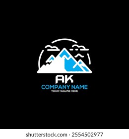 AK logo design, AK simple and modern logo. AK luxurious alphabet design
