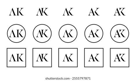AK logo Design Template Ser