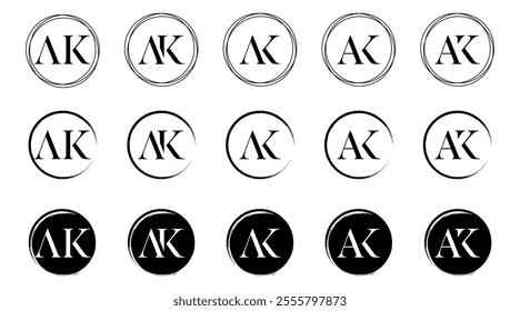 AK logo Design Template Ser