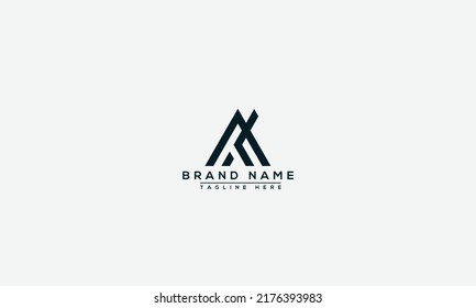 Elemento de promoción de marca gráfica vectorial de plantilla de diseño de logotipo AK.