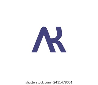 Plantilla de vector de diseño de logotipo AK