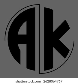  Ak-Logo, letzteres Ak-Logo, Monogram-Logo, Alphabet

