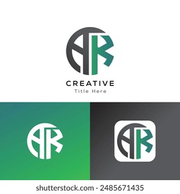 AK letras iniciales modernas logo Plantilla inspiraciones-ilustración. Logo de círculo inicial moderno de AK. Diseño del Vector del logotipo del círculo de AK

