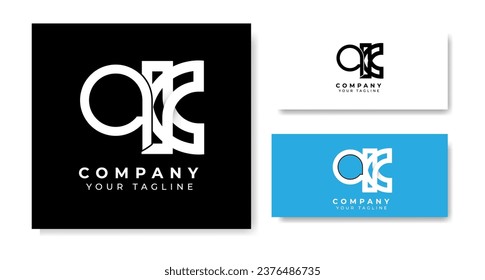 AK modern simple logo design can be used for business cards