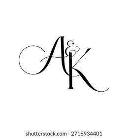 AK Monogram Initial Letters Logo