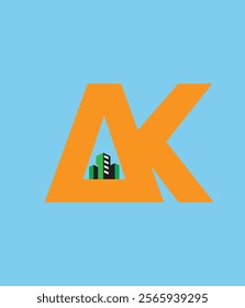 ak real state vector letter logo