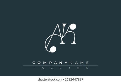 AK Typography Logo Design. Stylish monogram design depiction featuring the letters A and K combined in an artistic signature style, delivering a unique and creative visual representation.
