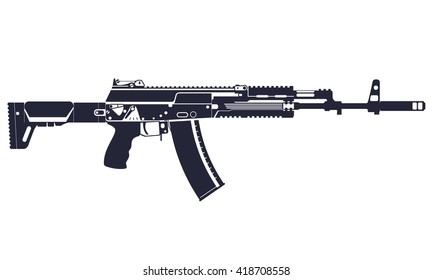 AK-12. Complex silhouette. Vector illustration