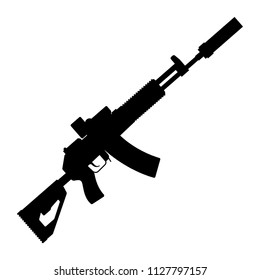 AK-12. Silhouette. Vector icon