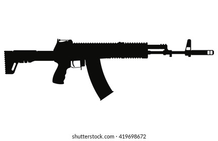 AK-12. Silhouette. Vector illustration