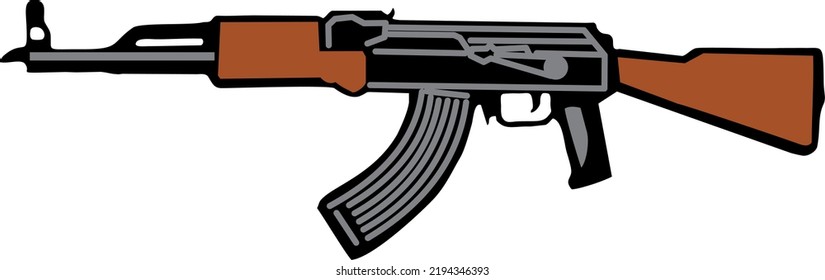 AK47 Gun Kalashnikov Rifle Automatic