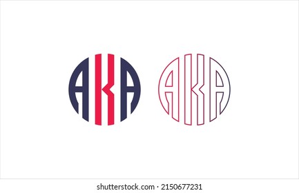 AKA Logo. Letter aka logo vector