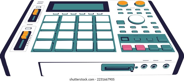 Ilustración vectorial AKAI MPC1000. EPS editable