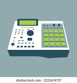 AKAI MPC1000 vector illustration. Editable EPS