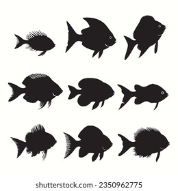 Siluetas e íconos de Akbash. Color plano negro simple elegante vector Akbash e ilustración.