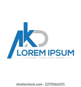 Design des AKD-Letter-Logos Modern Logo-Design
