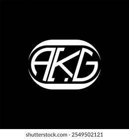 AKG abstract monogram logo design. AKG monogram unique modern flat abstract letter logo design.