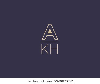 AKH letter logo design modern minimalist vector images