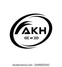 AKH letter logo Design. AKH Simple and modern monogram logo. AKH Abstract Alphabet vector Design.