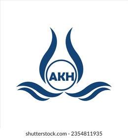 AKH letter logo design with white background in illustrator, AKH Monogram logo design for entrepreneur and business.
