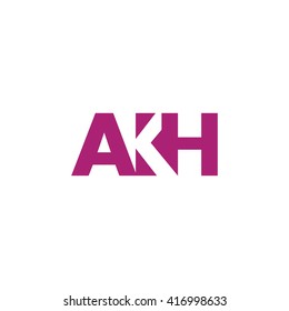 AKH Logo. Vector Graphic Branding Letter Element. White Background