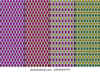 Akha cross-style Seamless vector knitting pattern illustration.