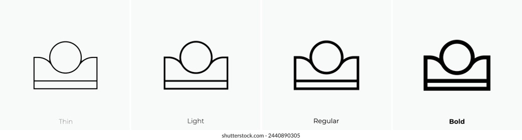 akhet icon. Thin, Light Regular And Bold style design isolated on white background