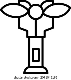 Akhet Outline Vector Icon Design
