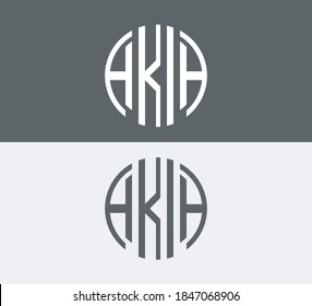 AKIA LOGO, logo name, logo vector template 