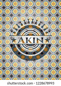 Akin arabesque emblem background. arabic decoration.