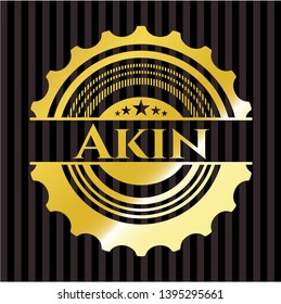 Akin shiny emblem. Vector Illustration. Detailed.