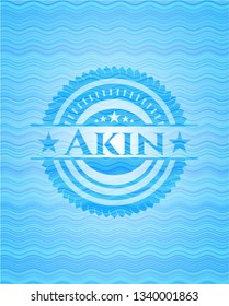 Akin water concept badge.