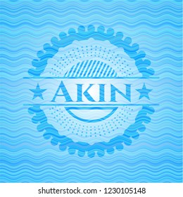Akin water wave concept emblem background.